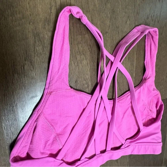 Lululemon Vibrant Pink Strappy Sports Bra - Picture 8 of 9